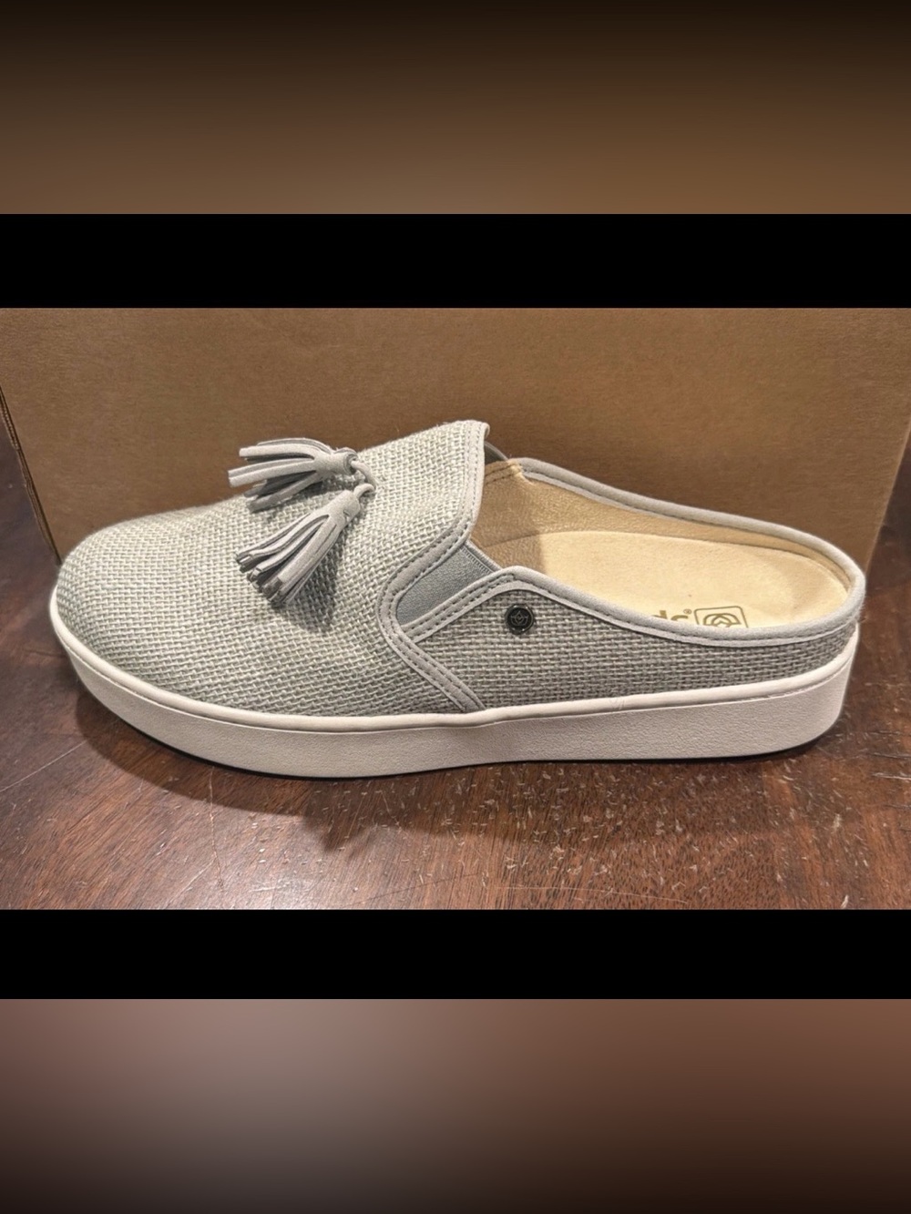 Spenco Women’s Slip On Zig Zag Mule Shoes Gray Size 9.5 M US